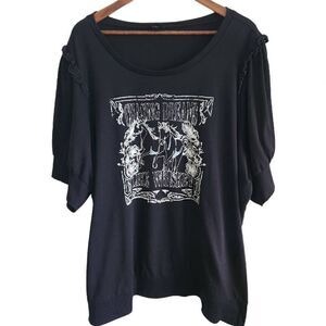 Torrid Sweatshirt Womens 4X Plus Size Short Sleeve Graphic Classic Fit French Te